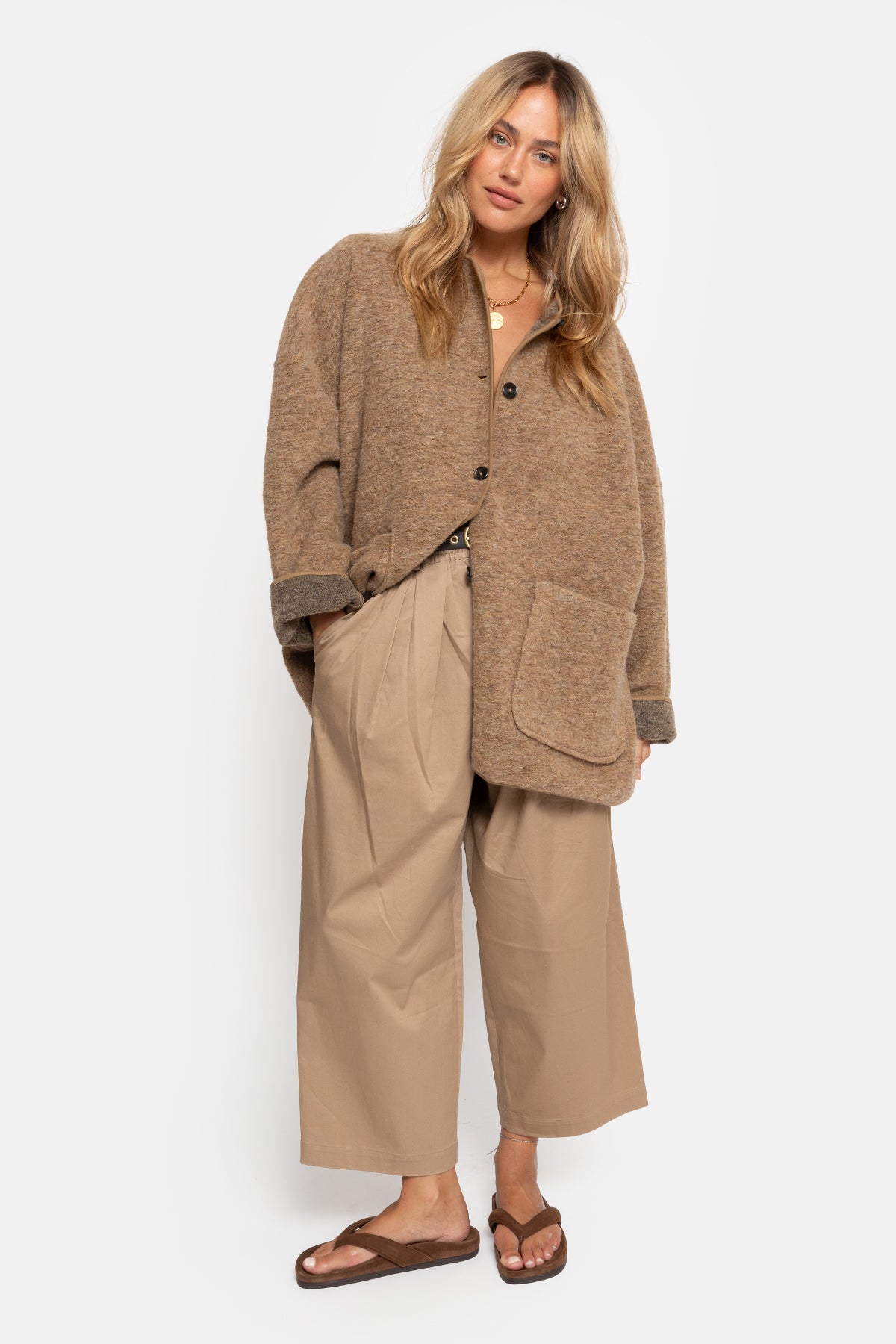 Hannah Wooly Jacket | Camel