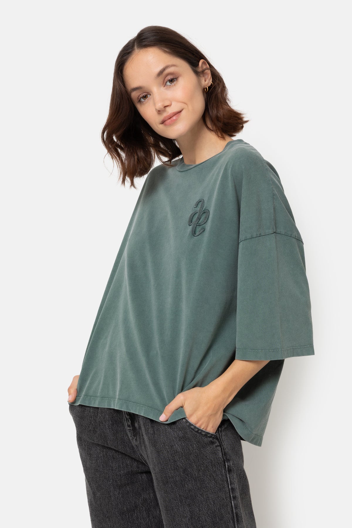 Eloise-ABoxyT-Shirt|VintageGreen