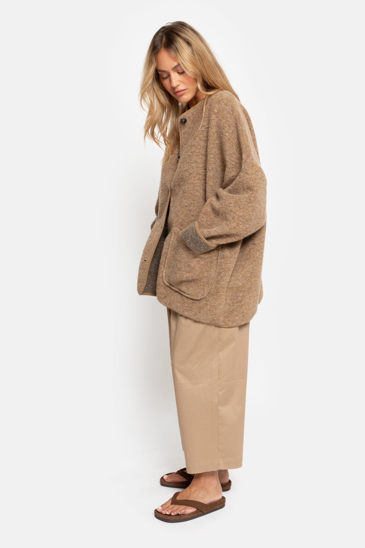 Hannah Wooly Jacket | Camel
