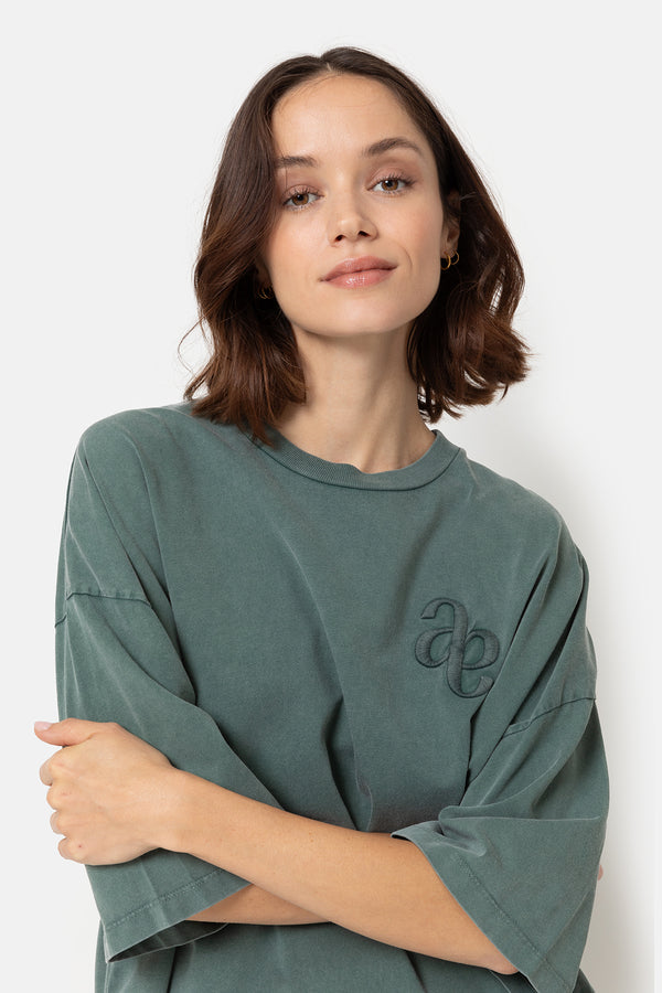 Eloise-A Boxy T-Shirt | Vintage Green