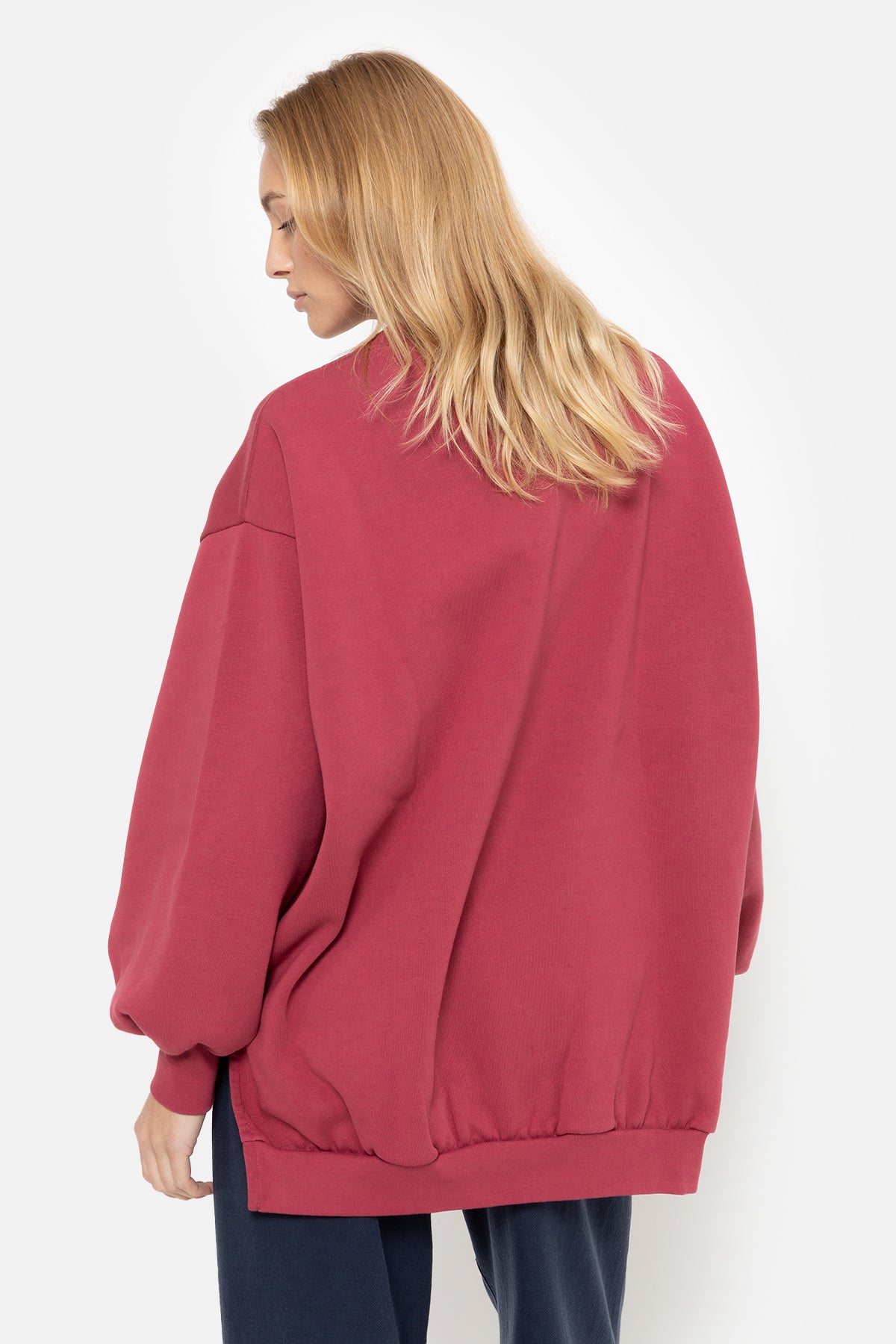 Ulla Oversized Sweatshirt | Dark Pink – Âme antwerp