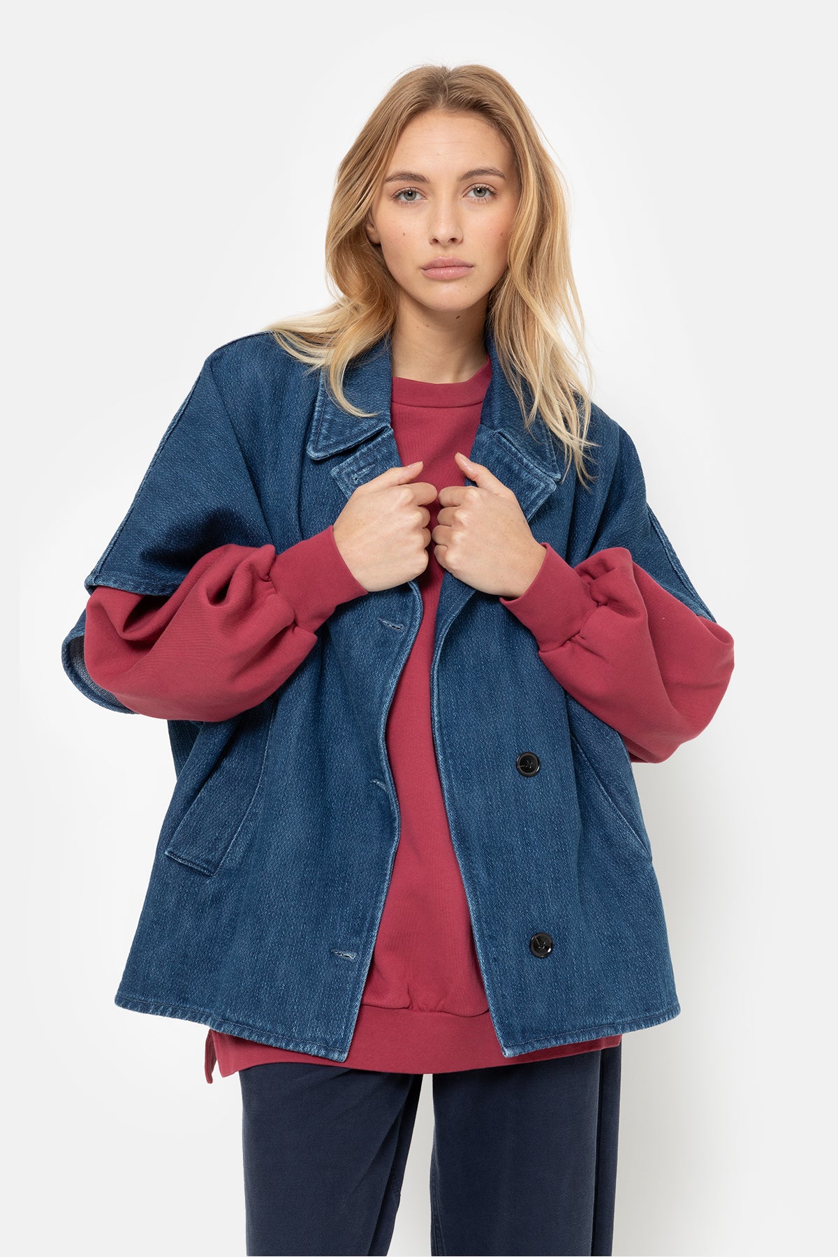 Lauren Denim Trench | Bleu Foncé