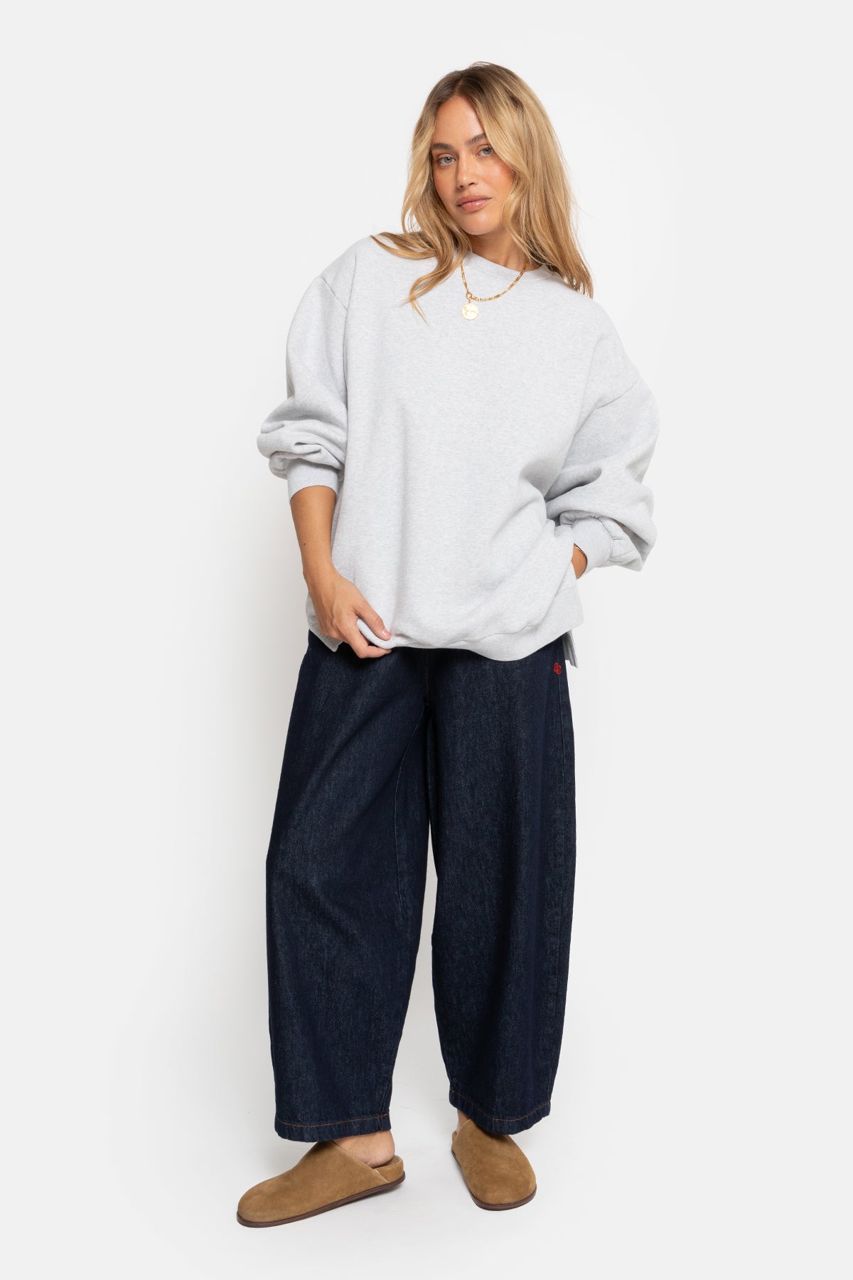 Sweatshirt Oversize Ulla | Gris Chiné