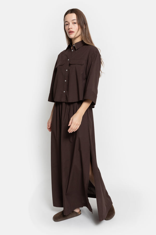 Jupe Longue Kilt | Marron