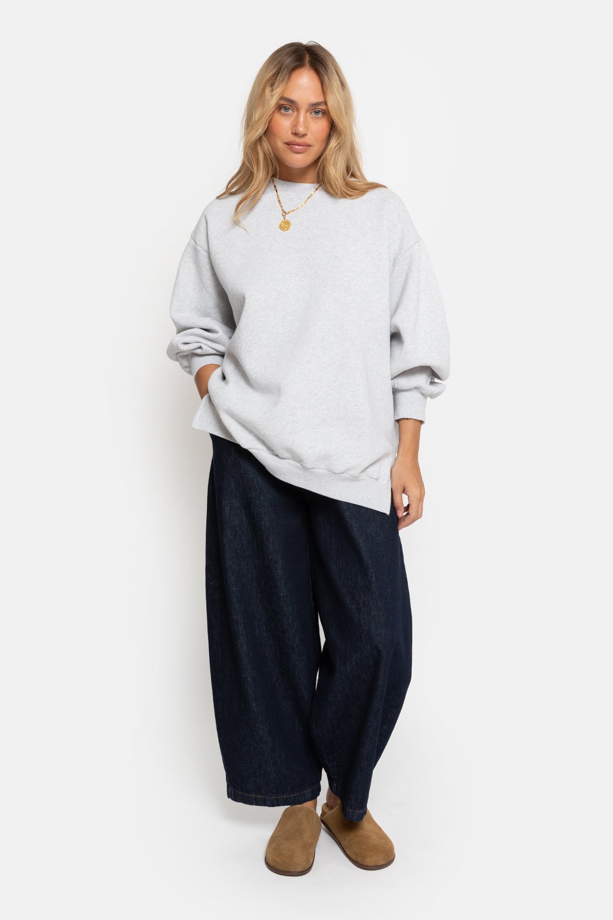 Sweatshirt Oversize Ulla | Gris Chiné
