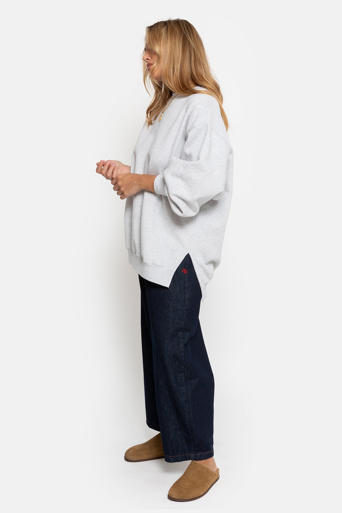 Sweatshirt Oversize Ulla | Gris Chiné