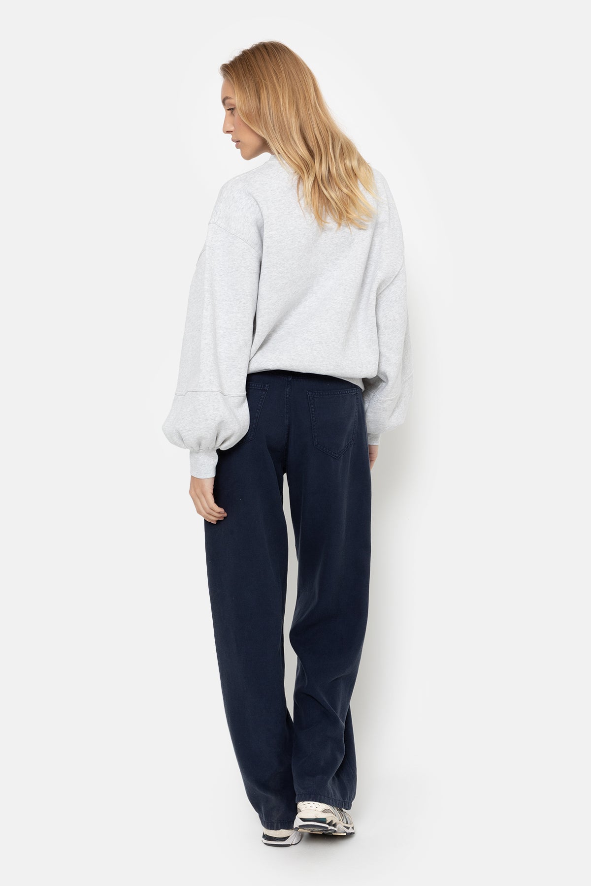 Pantalon droit Mimi | Tencel Bleu Foncé