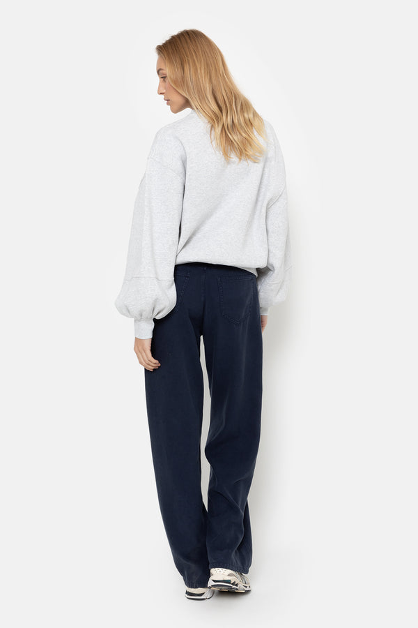 Pantalon droit Mimi | Tencel Bleu Foncé