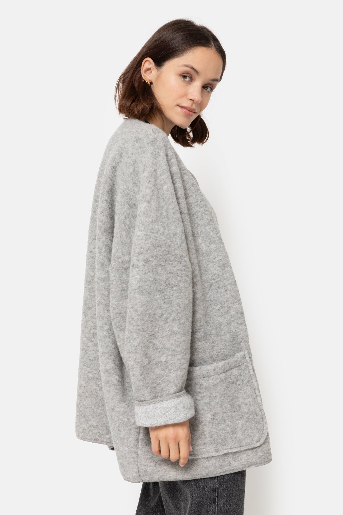 Hannah Wooly Oversized Jacket | Light Grey – Âme antwerp