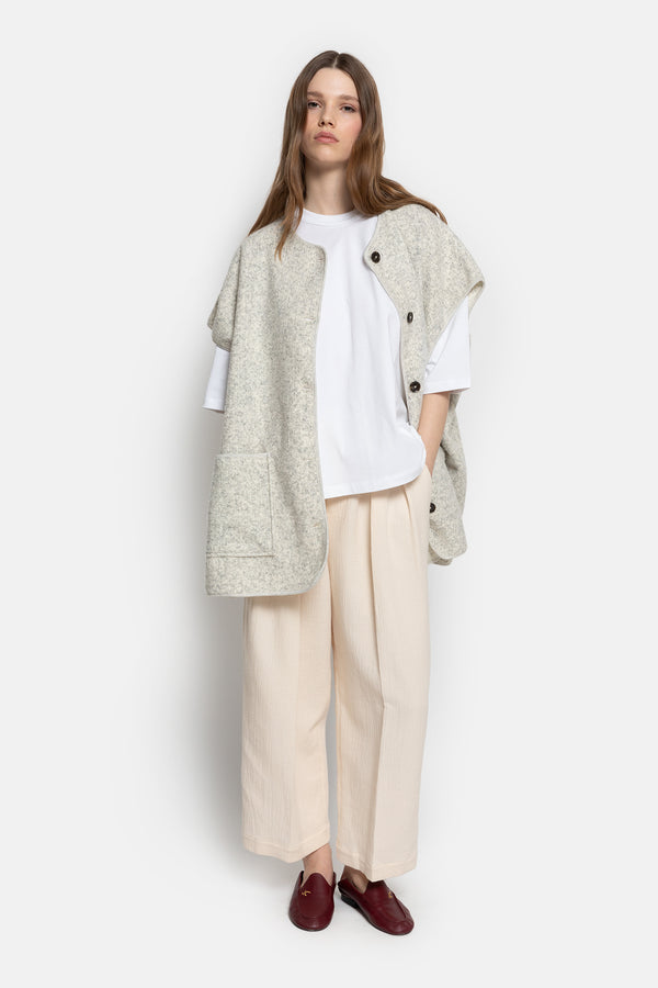 Pantalon Kick plissé | Écru