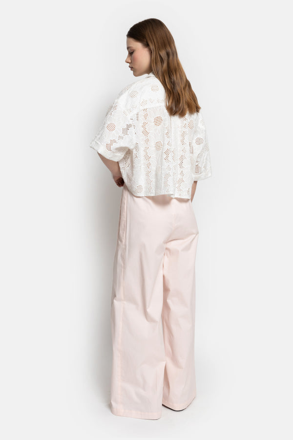 Pantalon Large Nice | Rose Clair
