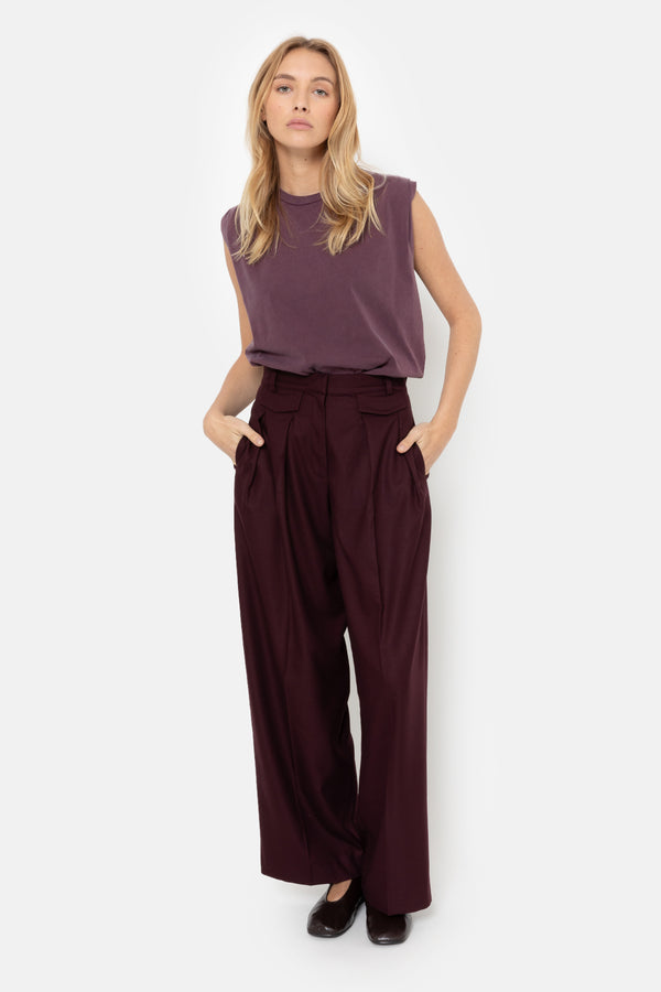 Michel Pantalon Large | Prune