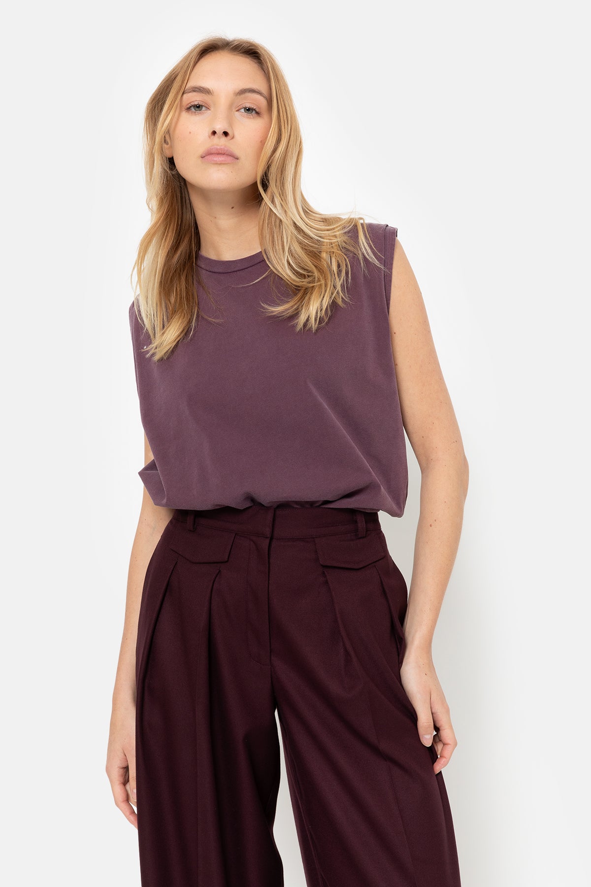 Michel Pantalon Large | Prune