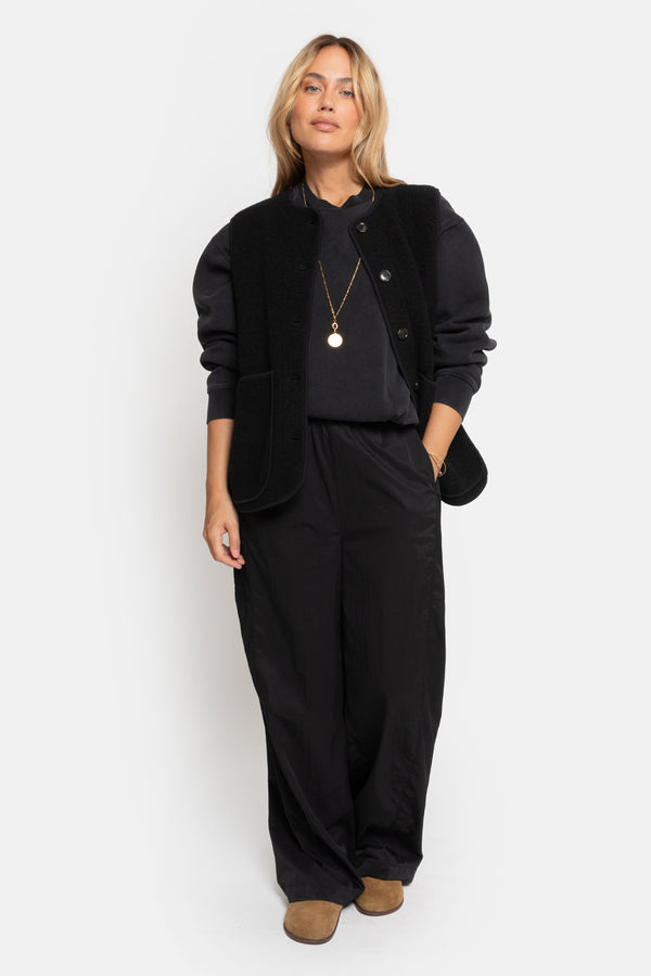 Madison Wool Sleeveless Jacket |  Black