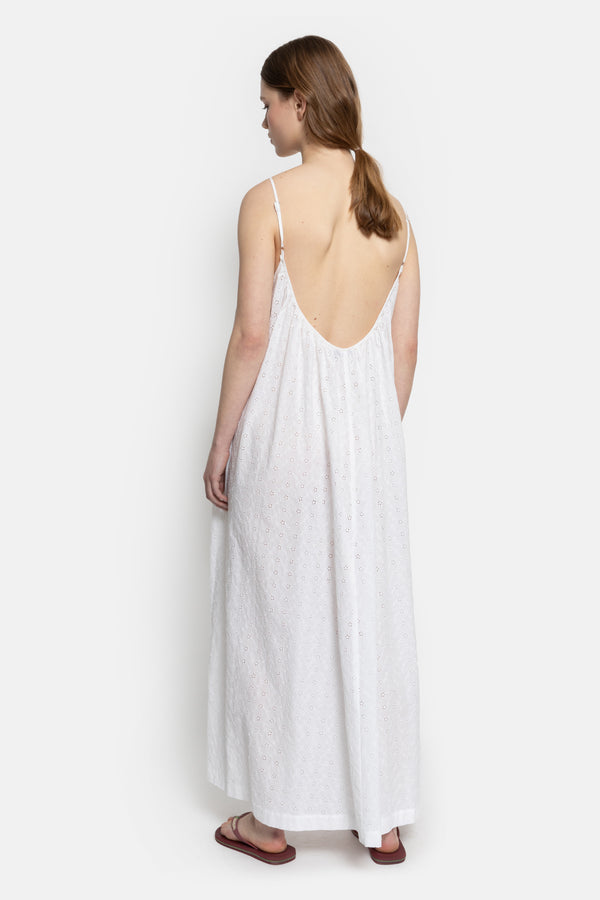 Robe Nostalgie sans manches | Blanc Bordé