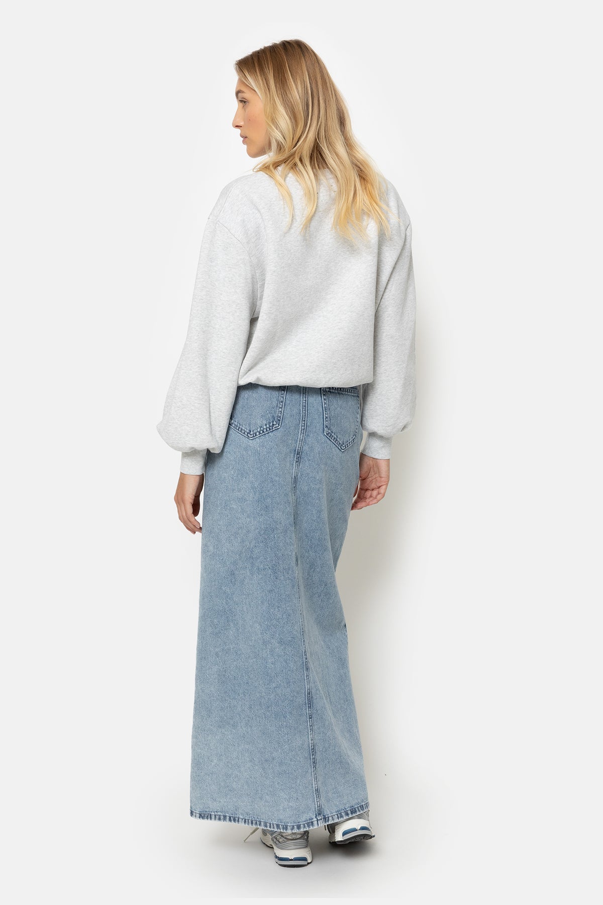 Katie Long Denim Skirt | Light Blue Denim