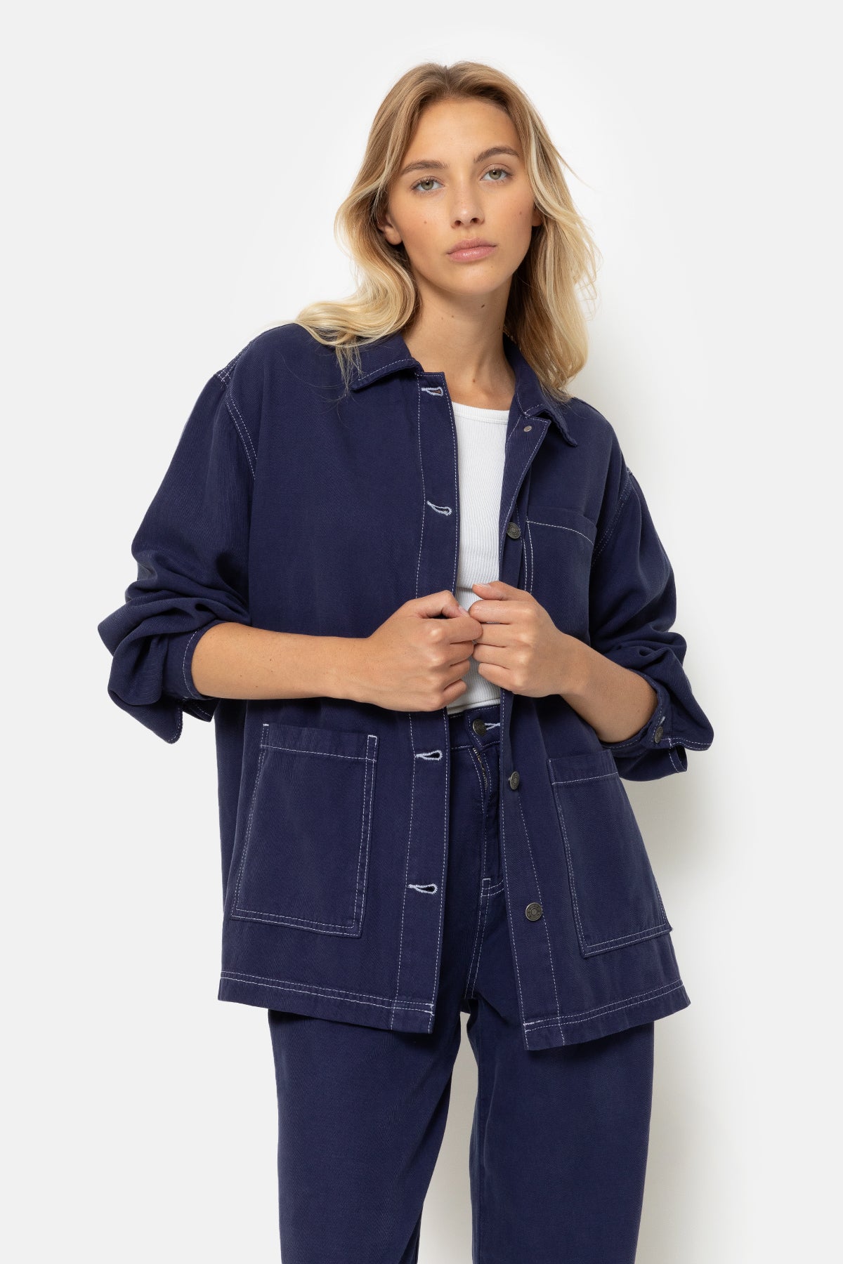 Koko Jacket | Dark Blue Tencel Denim