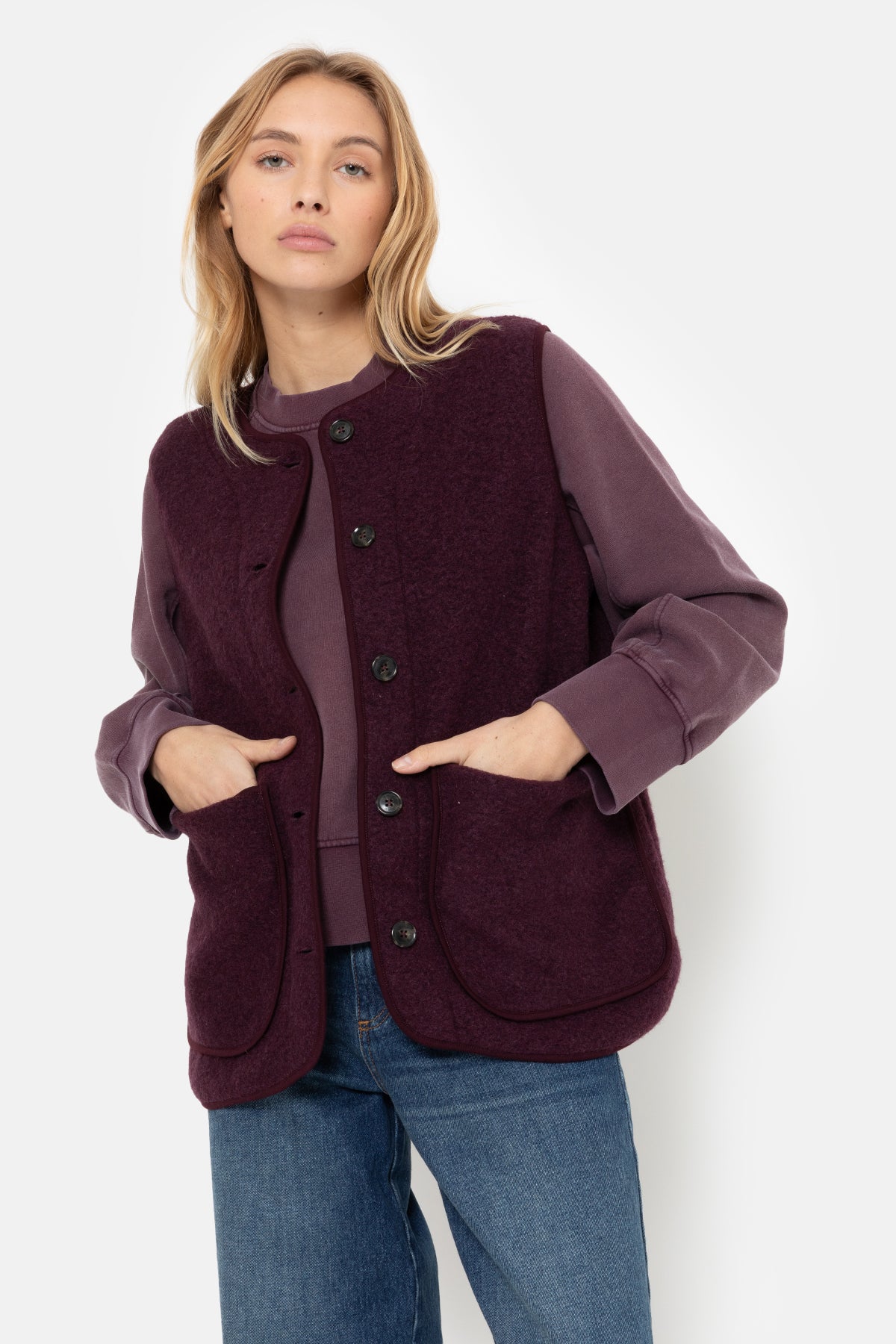Madison Veste Sans Manches | Prune