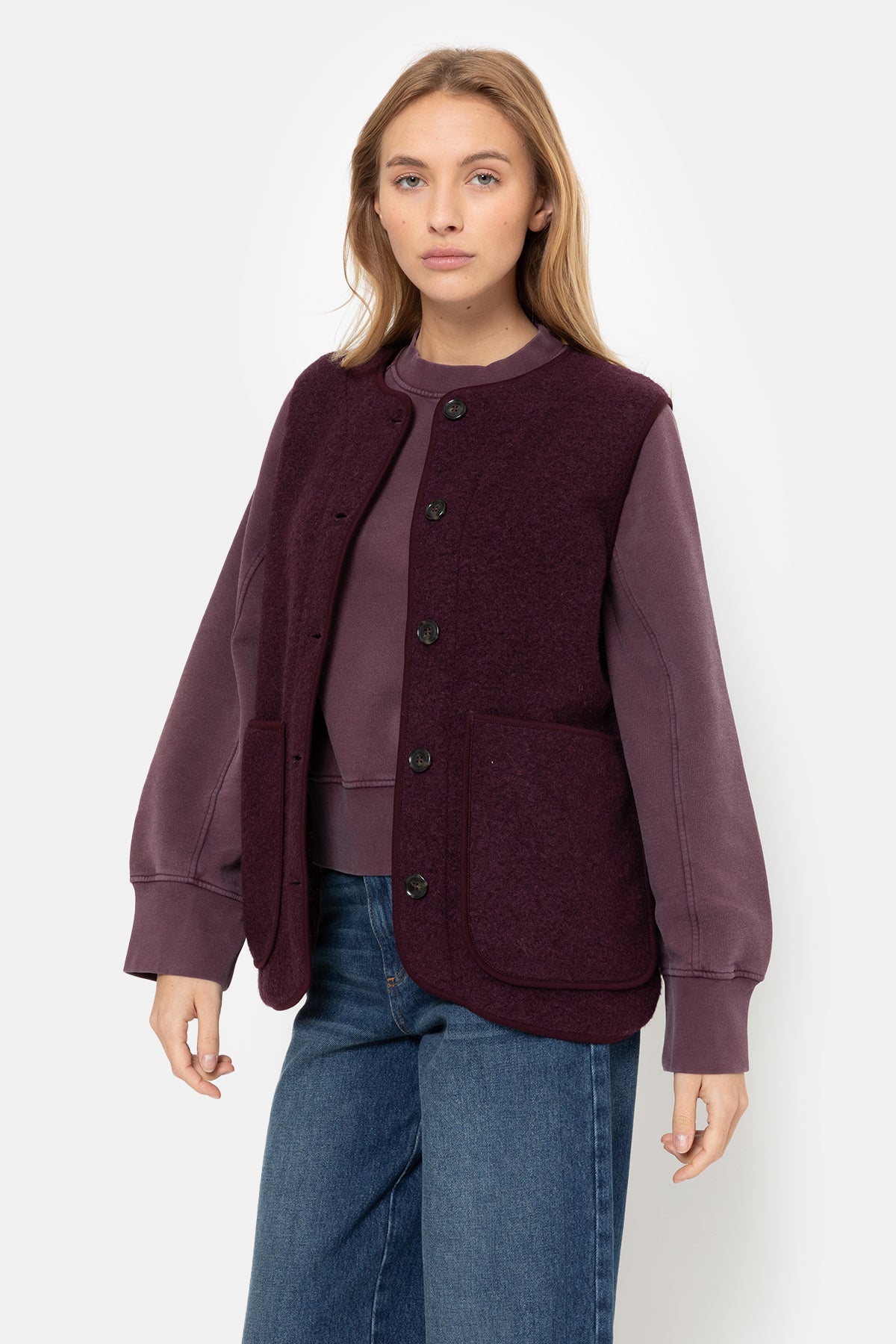 Madison Veste Sans Manches | Prune