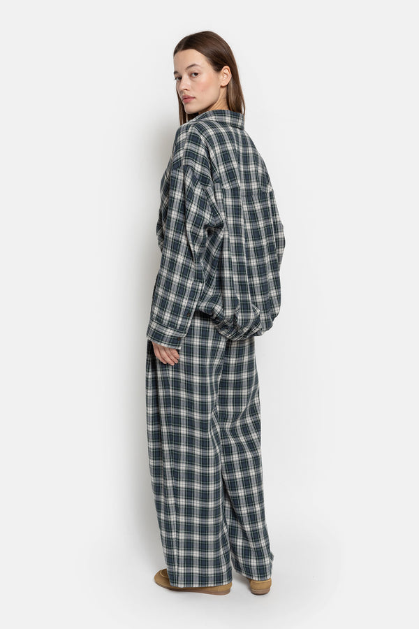 Oops Shirt | Blue & Green Checks