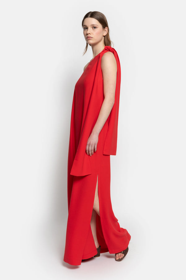 Robe Nimes asymétrique | Rouge