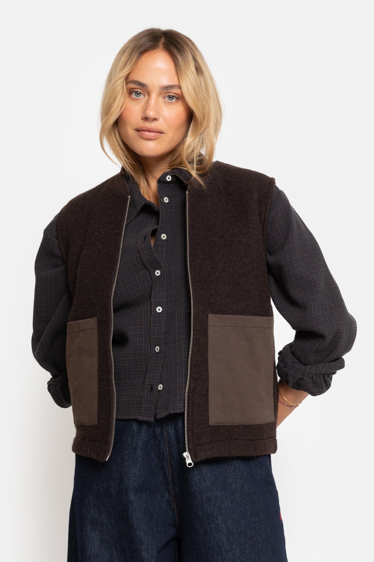 Gunther Wooly Veste Sans Manches | Marron