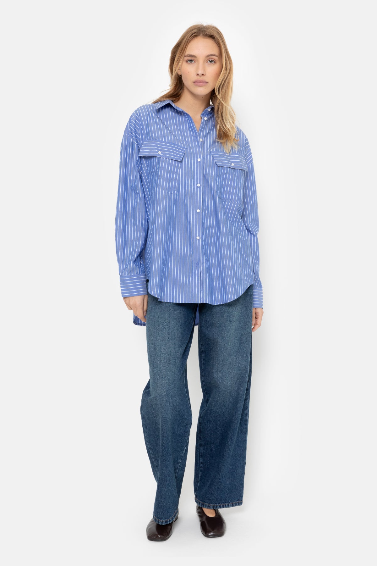 Chemise oversize Marin | Bleu & Blanc