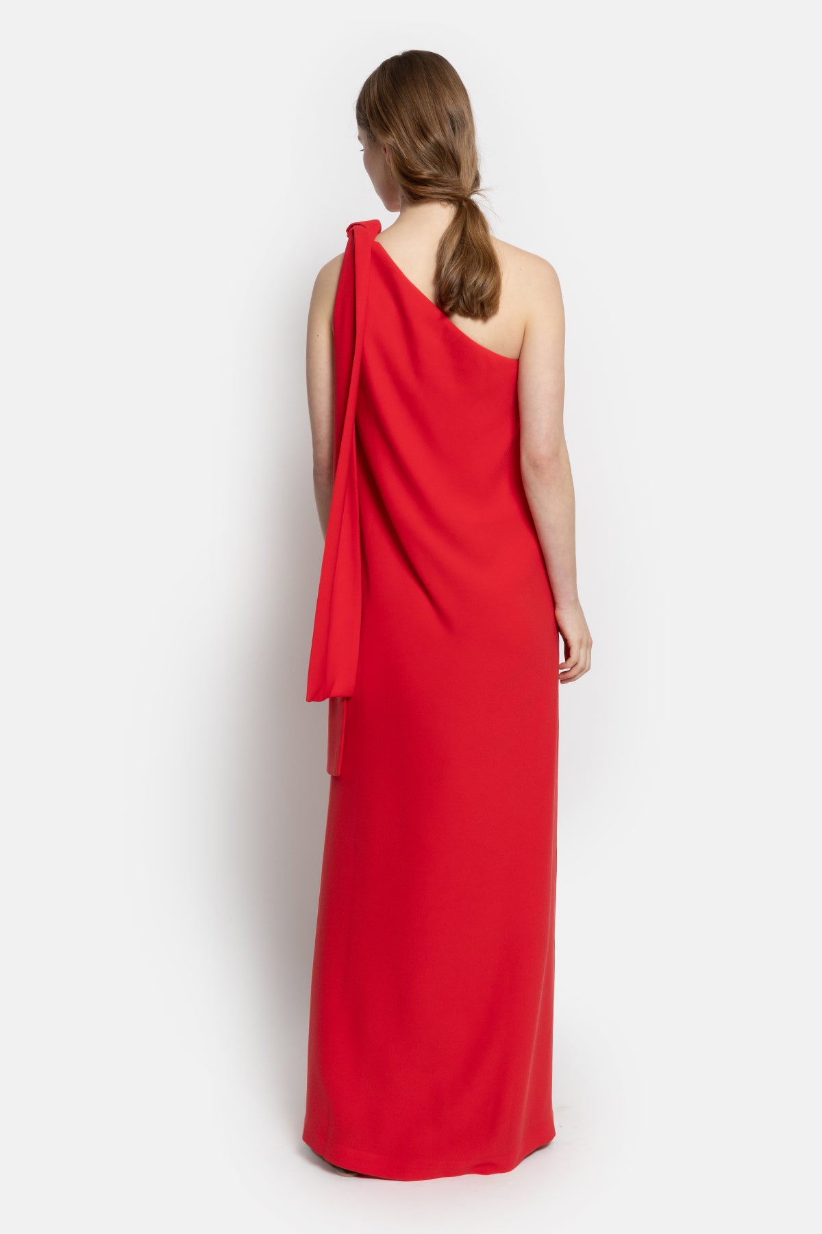 Nimes One Shoulder Dress | Red