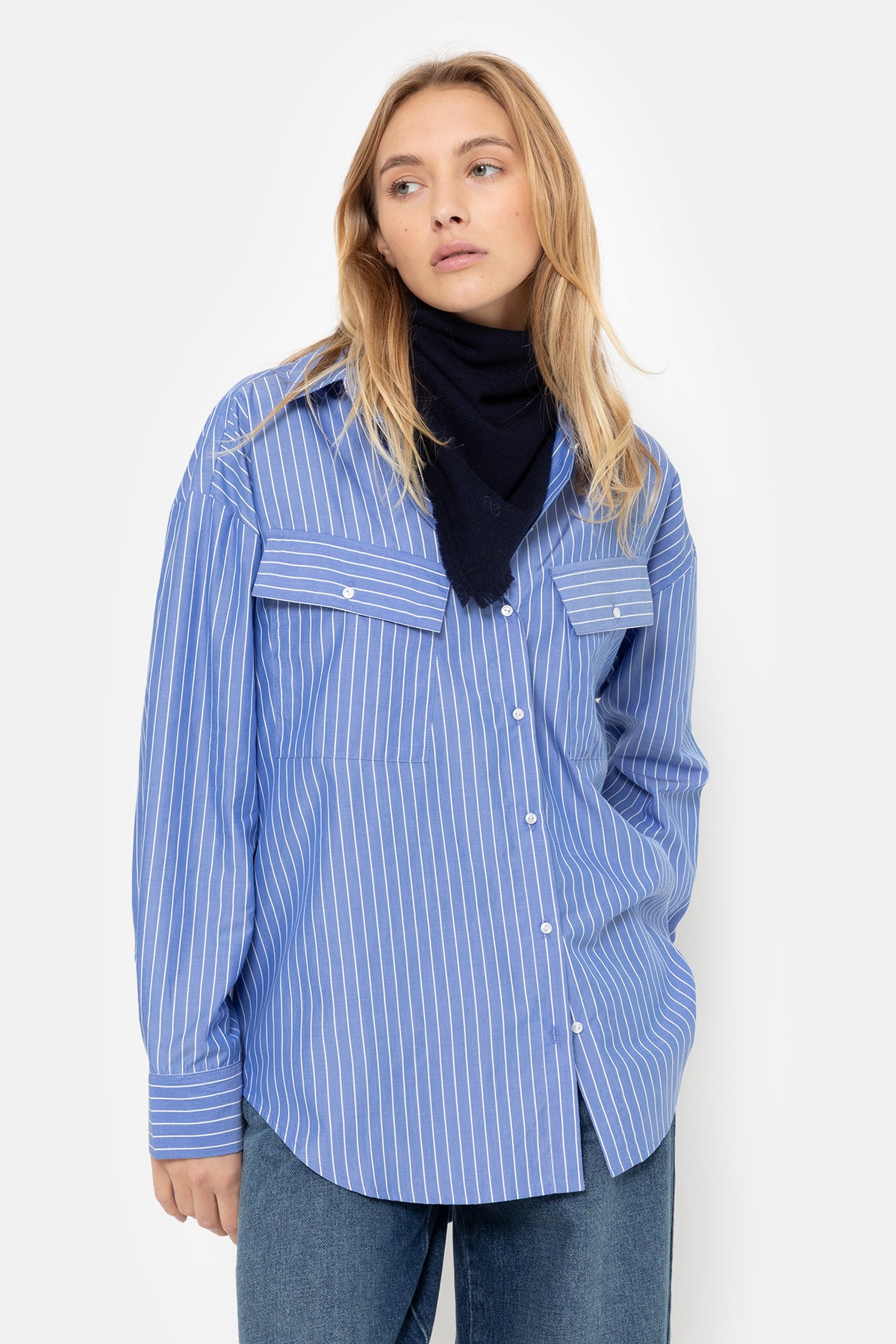 Margot Mini Écharpe | Bleu Marine