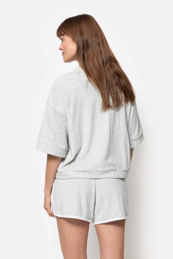 Klaxon Sponge T-shirt | Grey & White