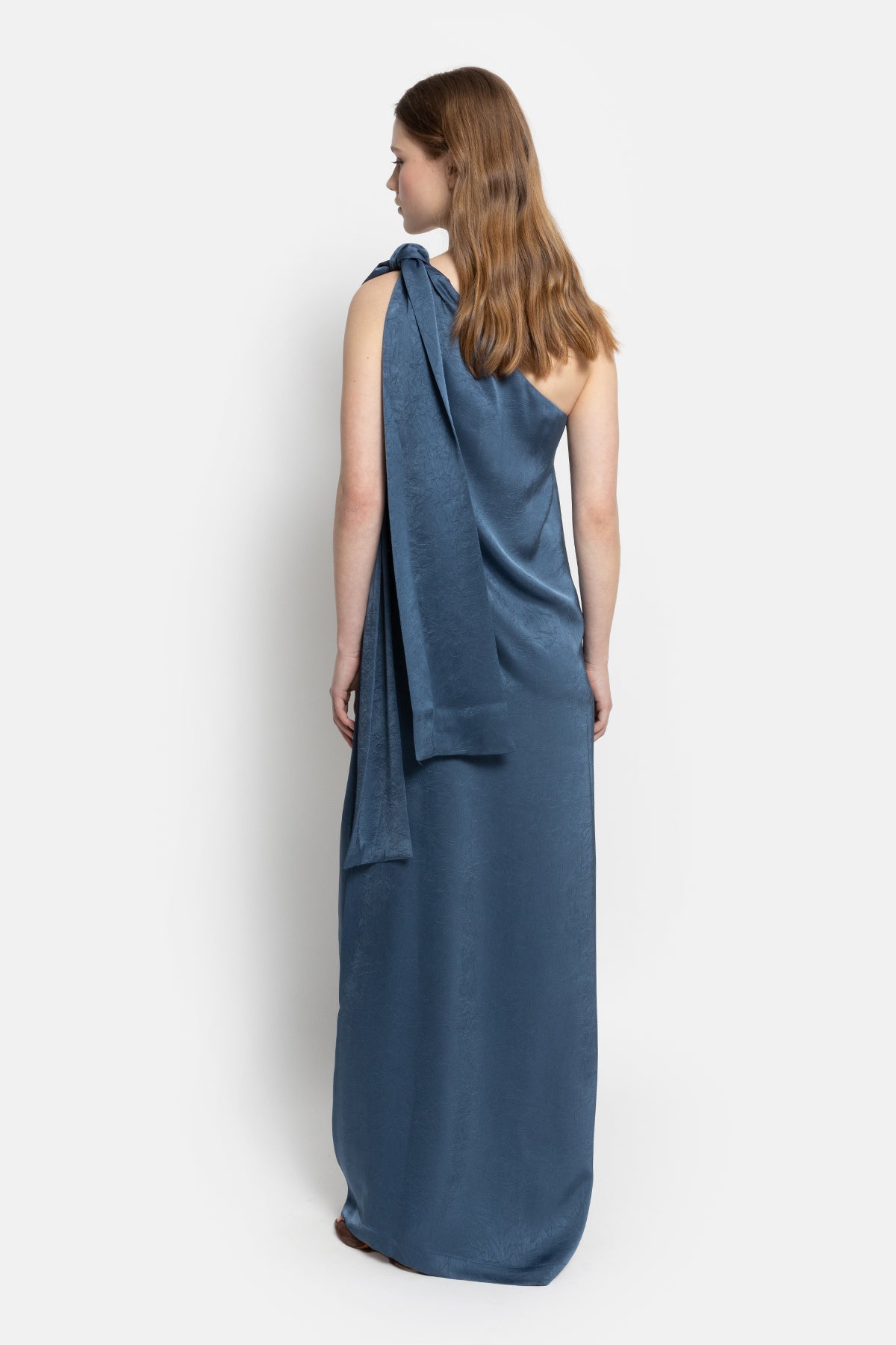 Nimes One Shoulder Dress | Blue