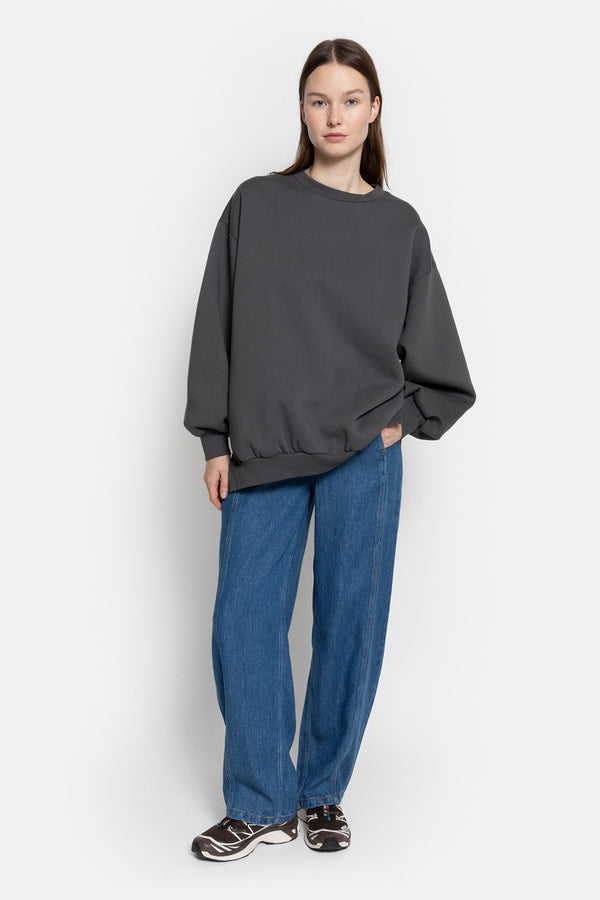 Ulla Oversized Sweatshirt | Dark Plain Grey