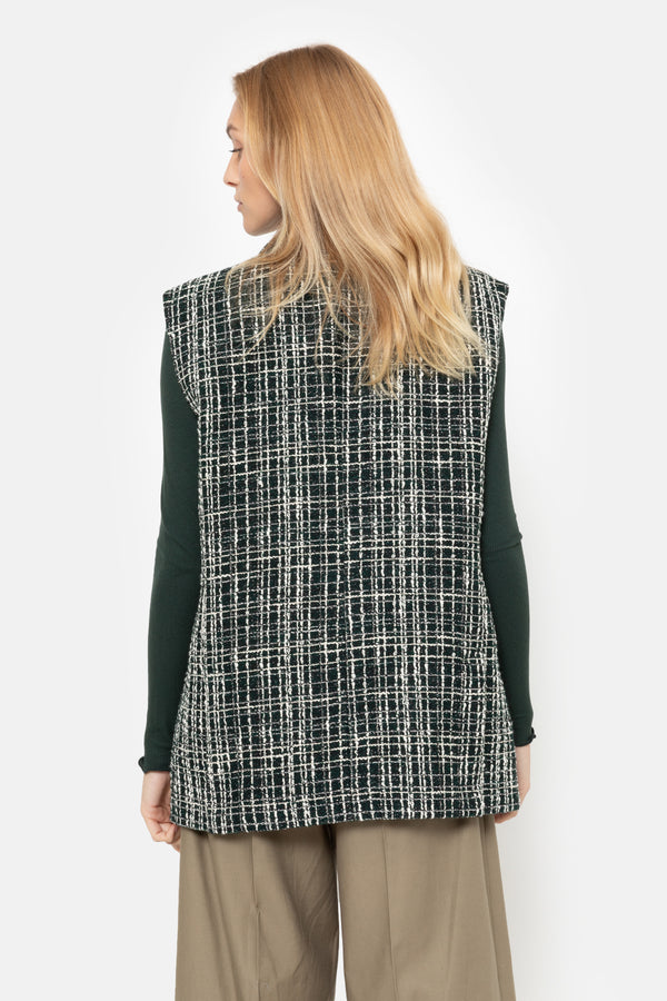 Blazer Sans Manches en Tweed Milan | Vert