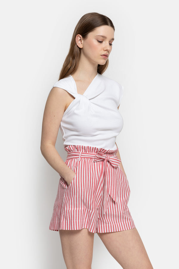 T-shirt Nurcia avec nœud | Blanc