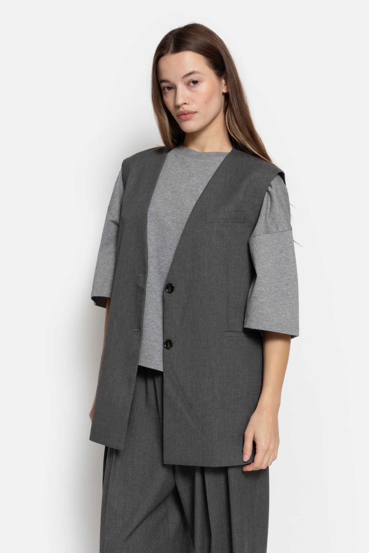 Noble Veste Sans Manches | Anthracite