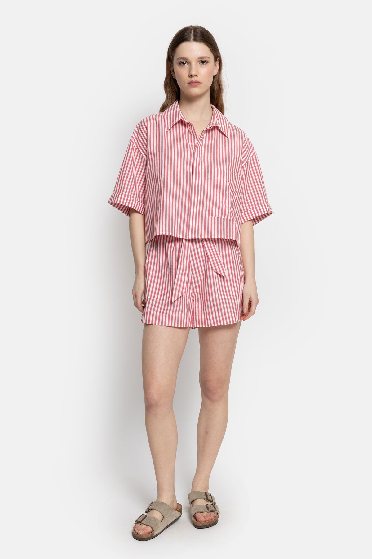 Chemise Nuts Courte  | Rouge & Blanc