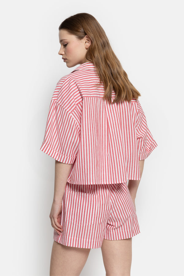 Chemise Nuts Courte  | Rouge & Blanc