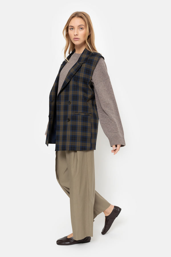 Veste sans manches Marcel | Bleu & Jaune