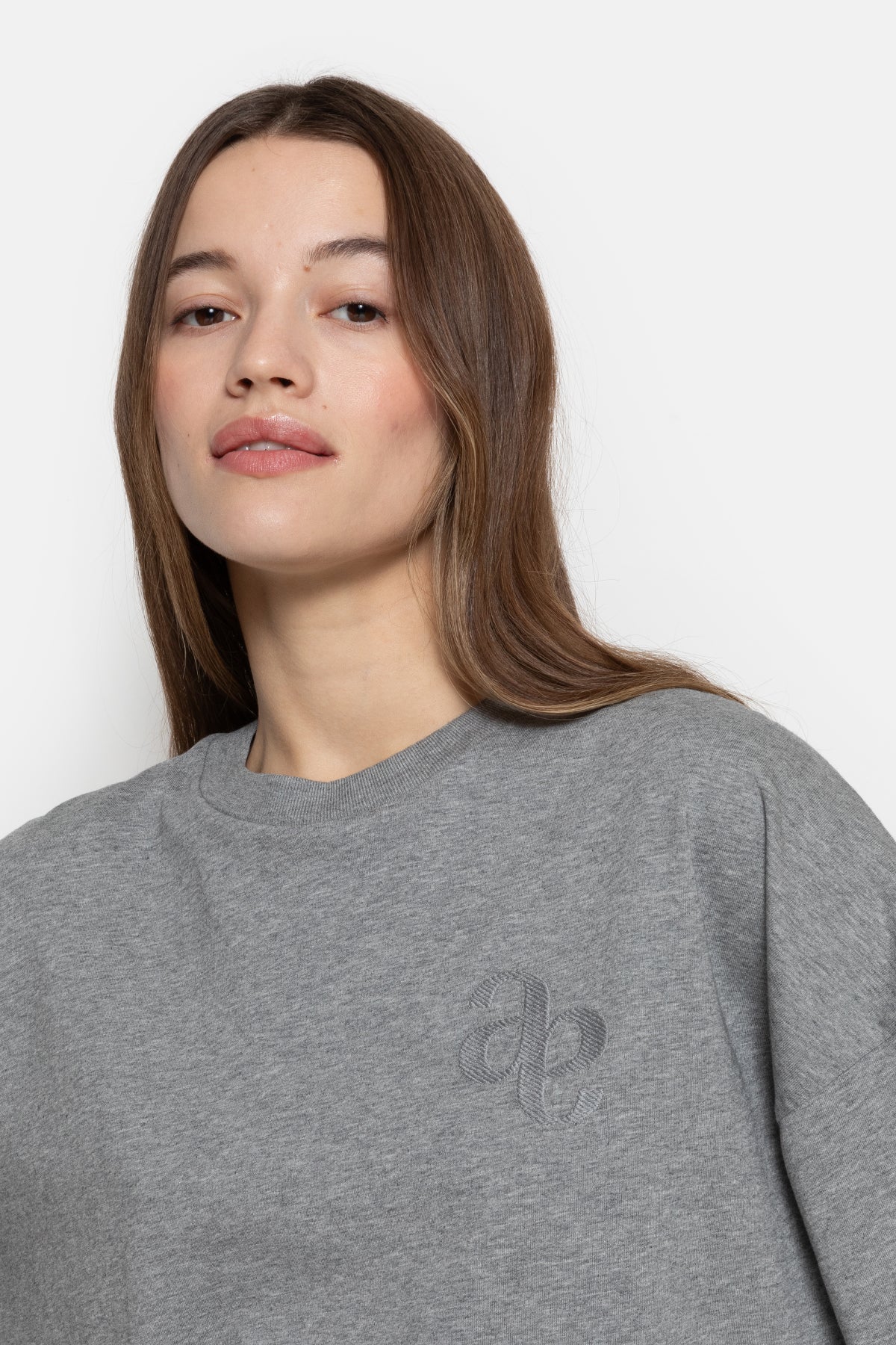 Eloise-A Boxy T-Shirt | Dark Marled Grey