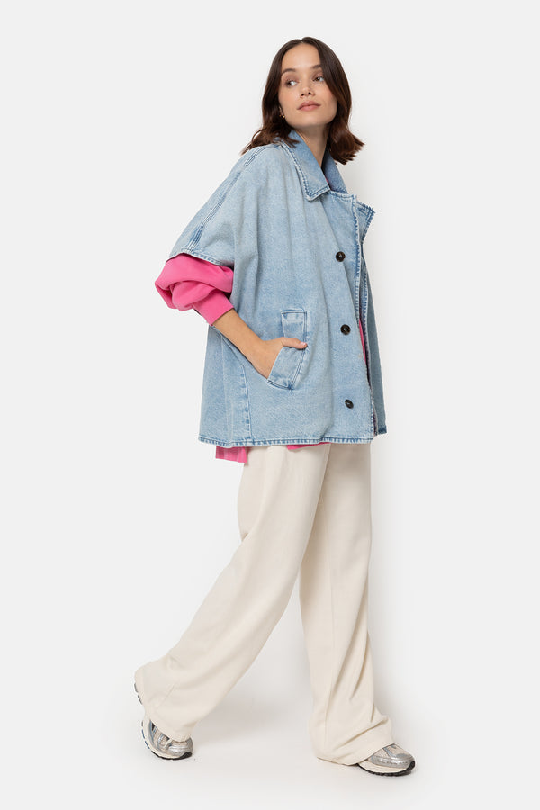 Lauren Denim Trench | Light-Blue Denim