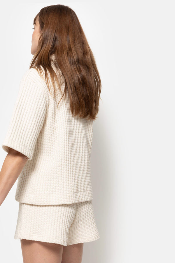 Chemise Nolly en maille | Jacquard Écru