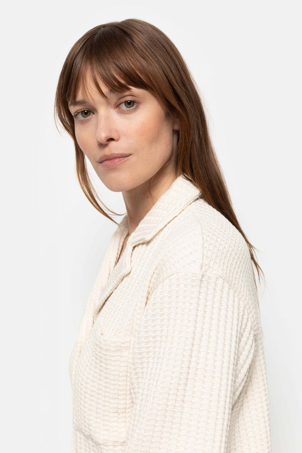 Chemise Nolly en maille | Jacquard Écru