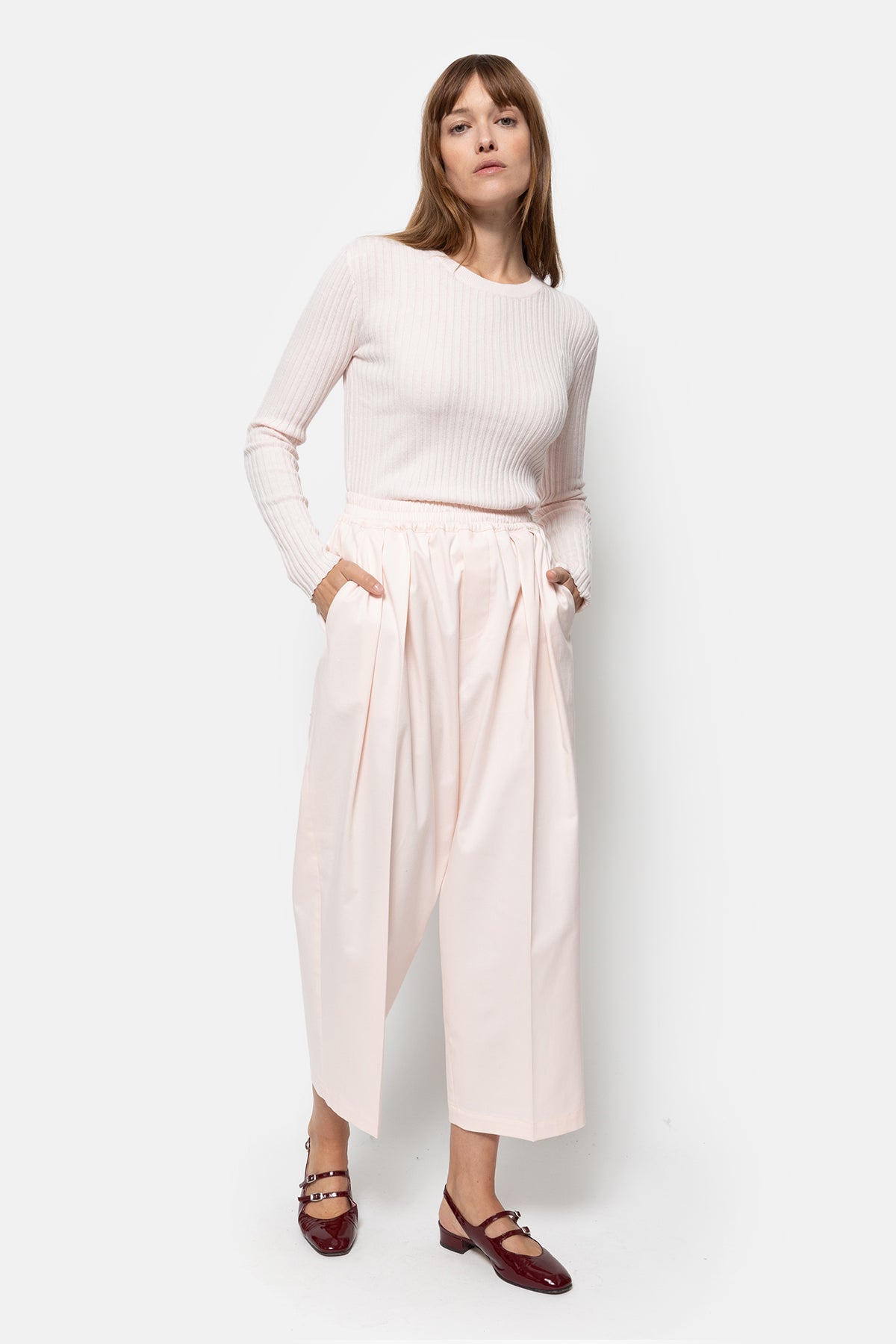 Kick Pleated Pants | Light Pink