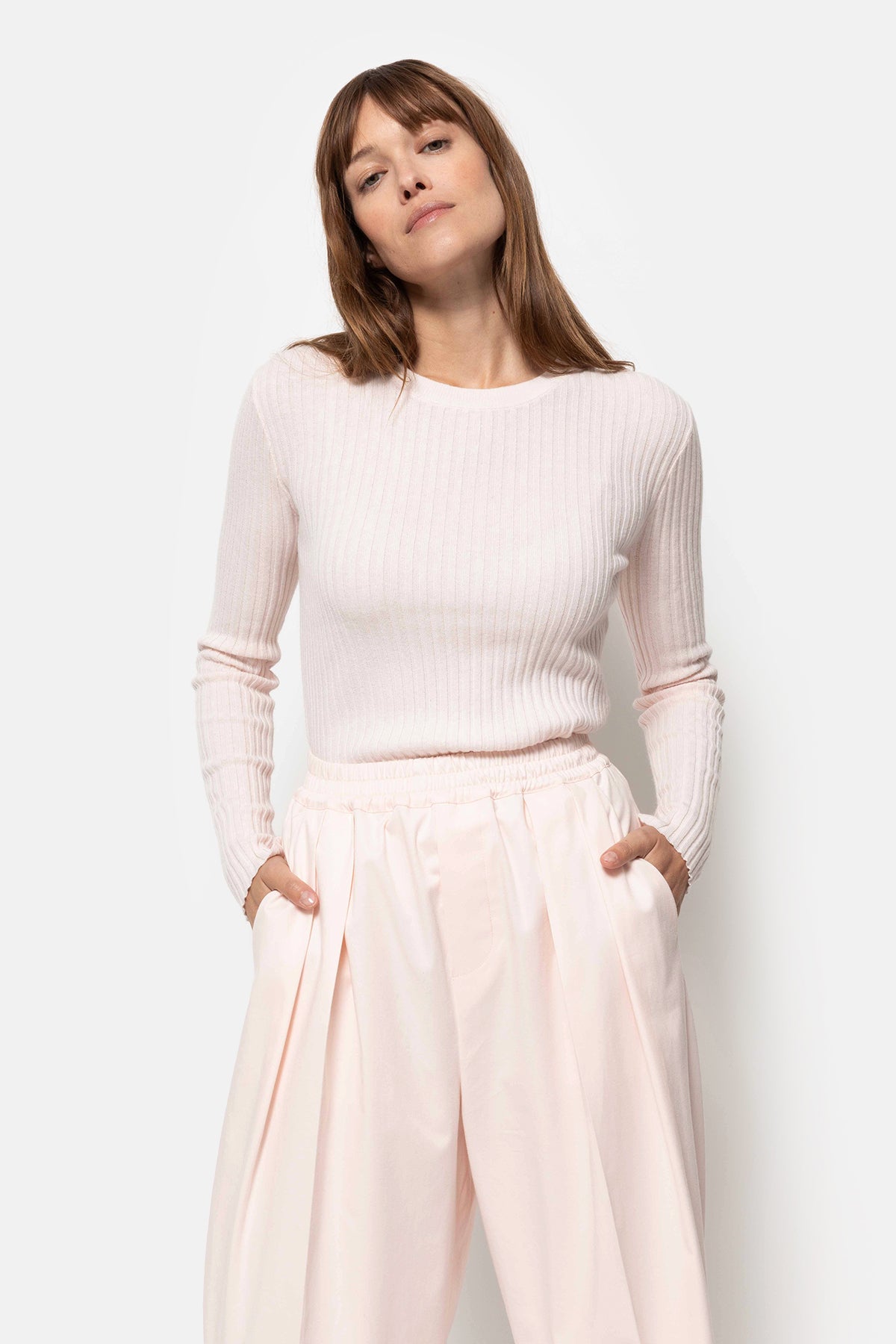 Pull Newton en maille | Rose Clair