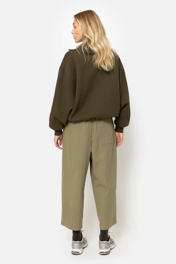 Kick Pleated Pants | Khaki Green