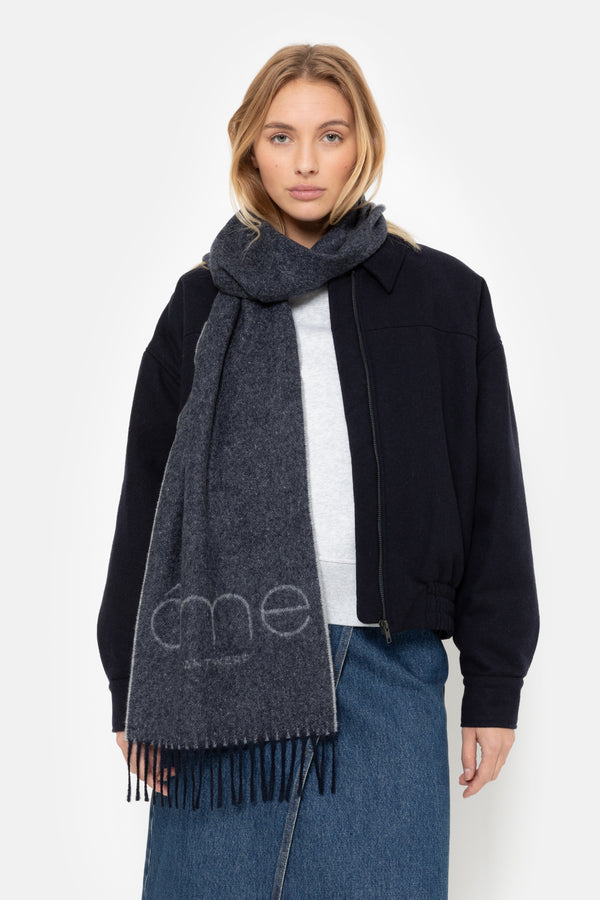 Écharpe en cachemire Minsk | Bleu & Gris