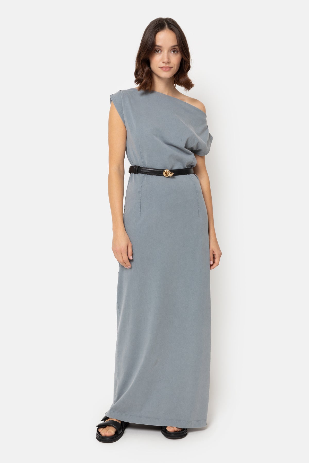 Logan Off-Shoulder Dress | Vintage Grey
