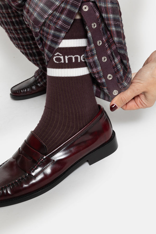 Object Puffy Pants | Plum Checked