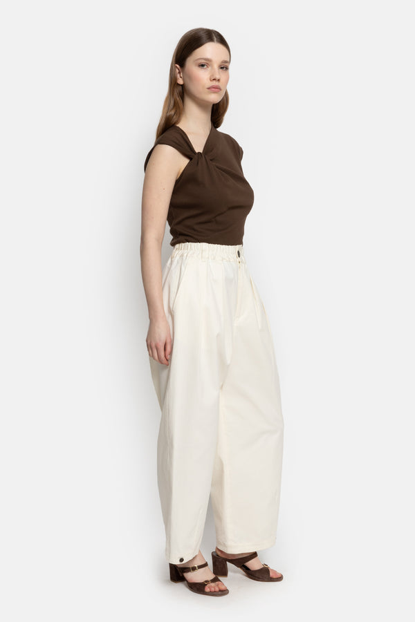 T-shirt Nurcia avec nœud | Marron