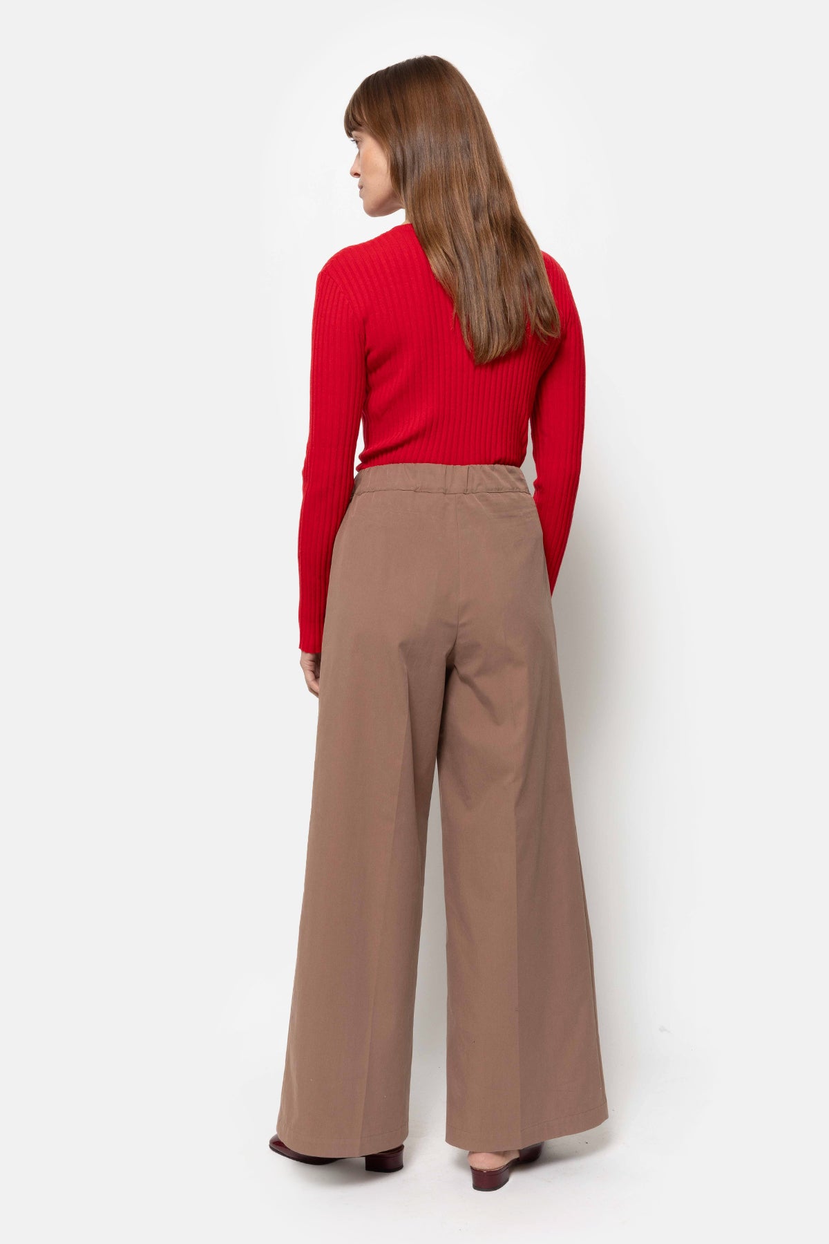 Pantalon Large Nice | Cognac